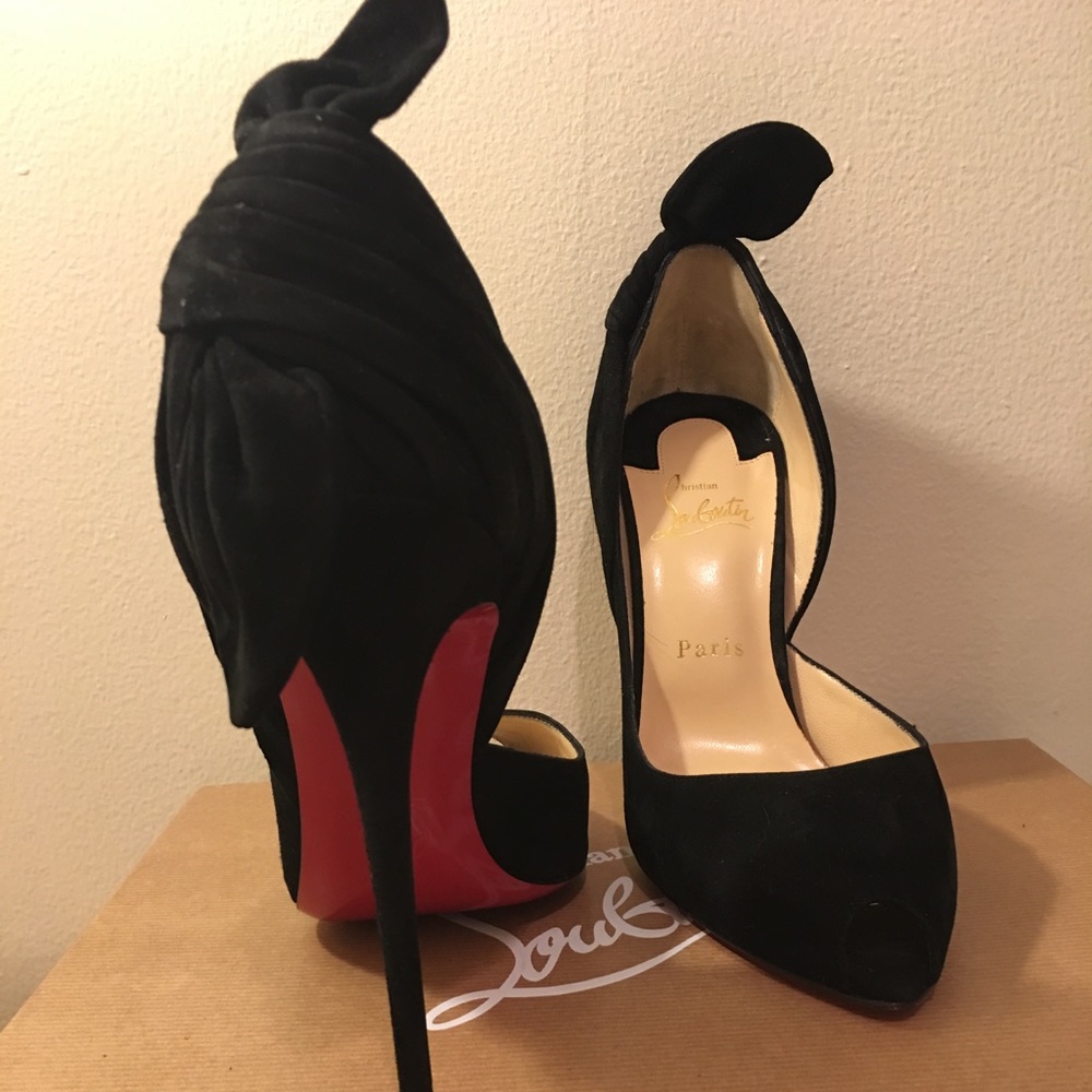 Christian Louboutin Barbara 120 Suede Peep Toe